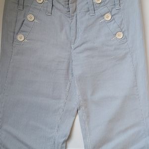 Seersucker wide leg sailor pant